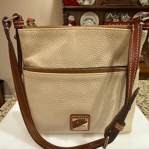 Dooney & Bourke Tan and Brown Crossbody Bag